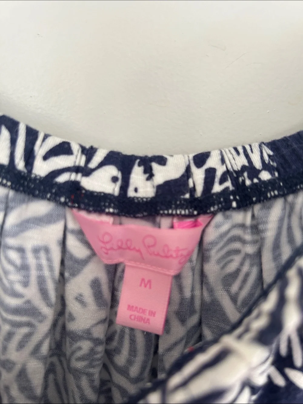 Lilly Pulitzer Navy and White Strapless Dress - Picture 2 of 2